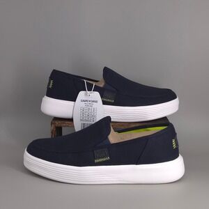 Hey Dude Sunapee M Canvas Mens Size 7 Navy White Slip On Sneakers Lightweight